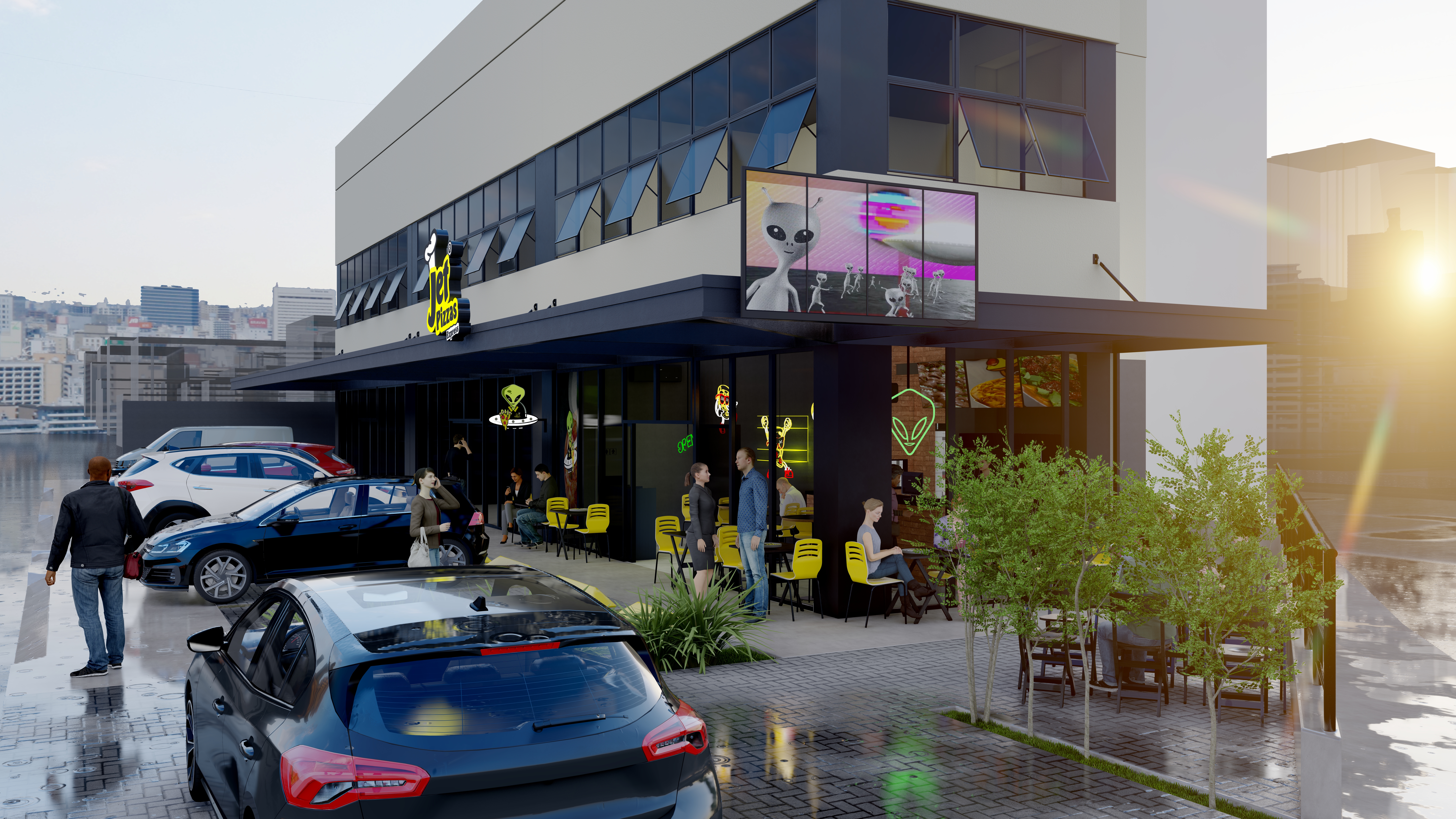 Fachada Jet Pizzas - Unidade