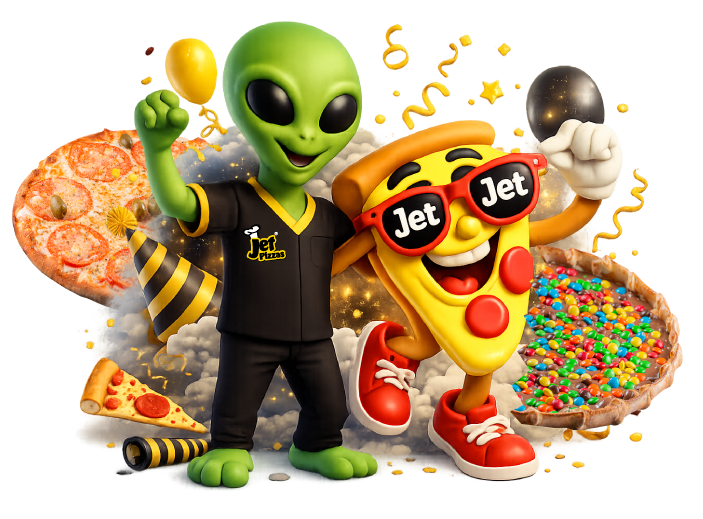 Alien Jet comemorando